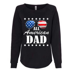 4th July Dad Gift | All American Patriot USA Dad Womens California Wash Sweatshirt