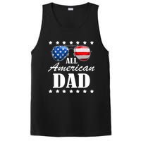 4th July Dad Gift | All American Patriot USA Dad PosiCharge Competitor Tank