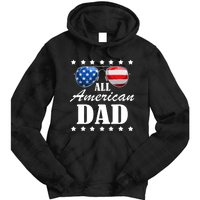 4th July Dad Gift | All American Patriot USA Dad Tie Dye Hoodie