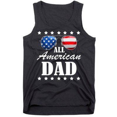 4th July Dad Gift | All American Patriot USA Dad Tank Top