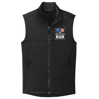 4th July Dad Gift | All American Patriot USA Dad Collective Smooth Fleece Vest