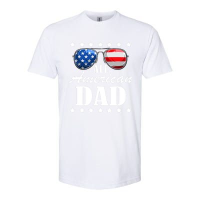 4th July Dad Gift | All American Patriot USA Dad Softstyle CVC T-Shirt