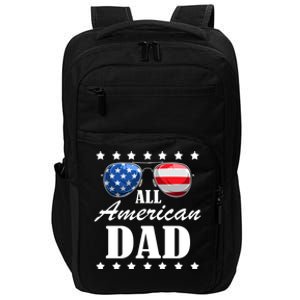 4th July Dad Gift All American Patriot Usa Dad Funny Gift Impact Tech Backpack