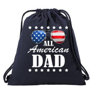 4th July Dad Gift All American Patriot Usa Dad Funny Gift Drawstring Bag