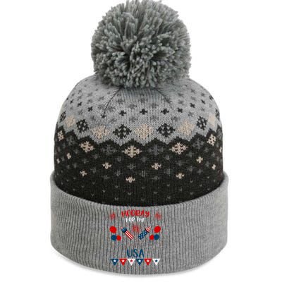 4th July Events Patriotism American Independence Funny Gift The Baniff Cuffed Pom Beanie