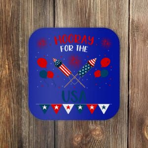 4th July Events Patriotism American Independence Funny Gift Coaster