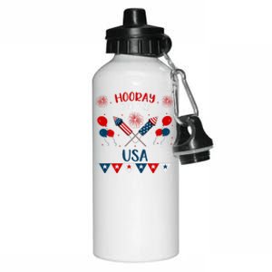 4th July Events Patriotism American Independence Funny Gift Aluminum Water Bottle