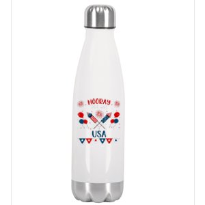 4th July Events Patriotism American Independence Funny Gift Stainless Steel Insulated Water Bottle