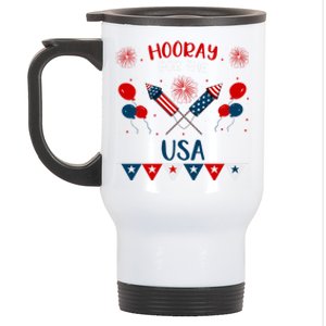 4th July Events Patriotism American Independence Funny Gift Stainless Steel Travel Mug