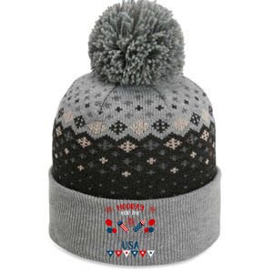 4th July Events Patriotism American Independence Funny Gift The Baniff Cuffed Pom Beanie