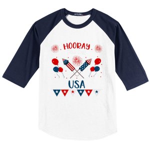 4th July Events Patriotism American Independence Funny Gift Baseball Sleeve Shirt