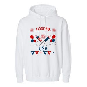 4th July Events Patriotism American Independence Funny Gift Garment-Dyed Fleece Hoodie