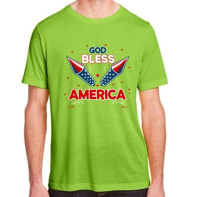 4th July Fireworks S Party Family God Bless America Cool Gift Adult ChromaSoft Performance T-Shirt