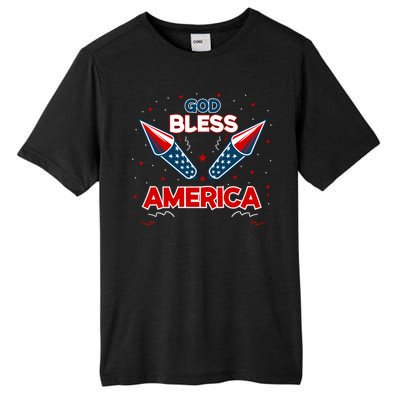 4th July Fireworks S Party Family God Bless America Cool Gift Tall Fusion ChromaSoft Performance T-Shirt