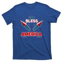 4th July Fireworks S Party Family God Bless America Cool Gift T-Shirt