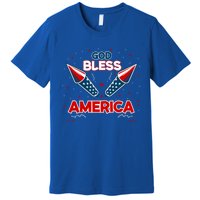 4th July Fireworks S Party Family God Bless America Cool Gift Premium T-Shirt