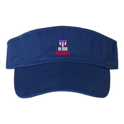 4th July Forever In Our Hearts Memorial Day Gift Valucap Bio-Washed Visor