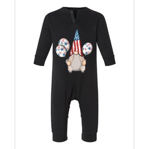 4th July Gnome Great Gift Infant Fleece One Piece