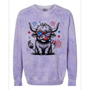 4th July Heifer Colorblast Crewneck Sweatshirt