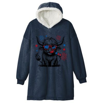 4th July Heifer Hooded Wearable Blanket