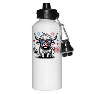 4th July Heifer Aluminum Water Bottle