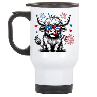 4th July Heifer Stainless Steel Travel Mug