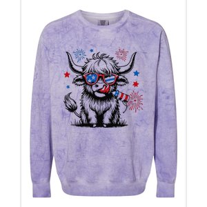 4th July Heifer Colorblast Crewneck Sweatshirt