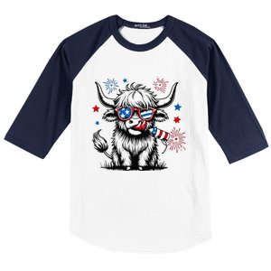 4th July Heifer Baseball Sleeve Shirt