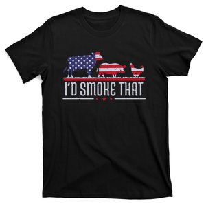 4th July Id Smoke That Patriot BBQ Barbeque Cook Chef T-Shirt