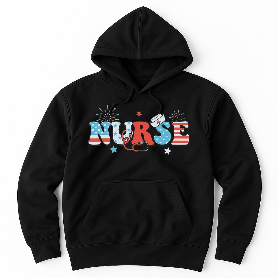 4th July Nurse American Nurse Independence Day Nurse Hoodie