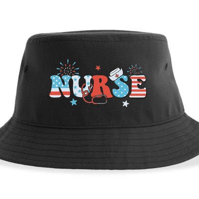 4th July Nurse American Nurse Independence Day Nurse Sustainable Bucket Hat