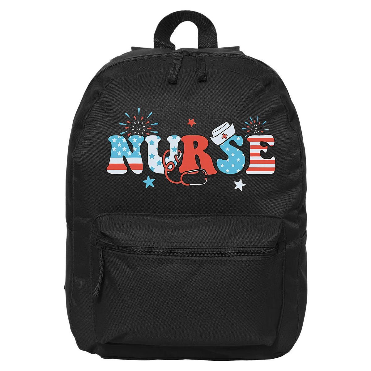4th July Nurse American Nurse Independence Day Nurse 16 in Basic Backpack