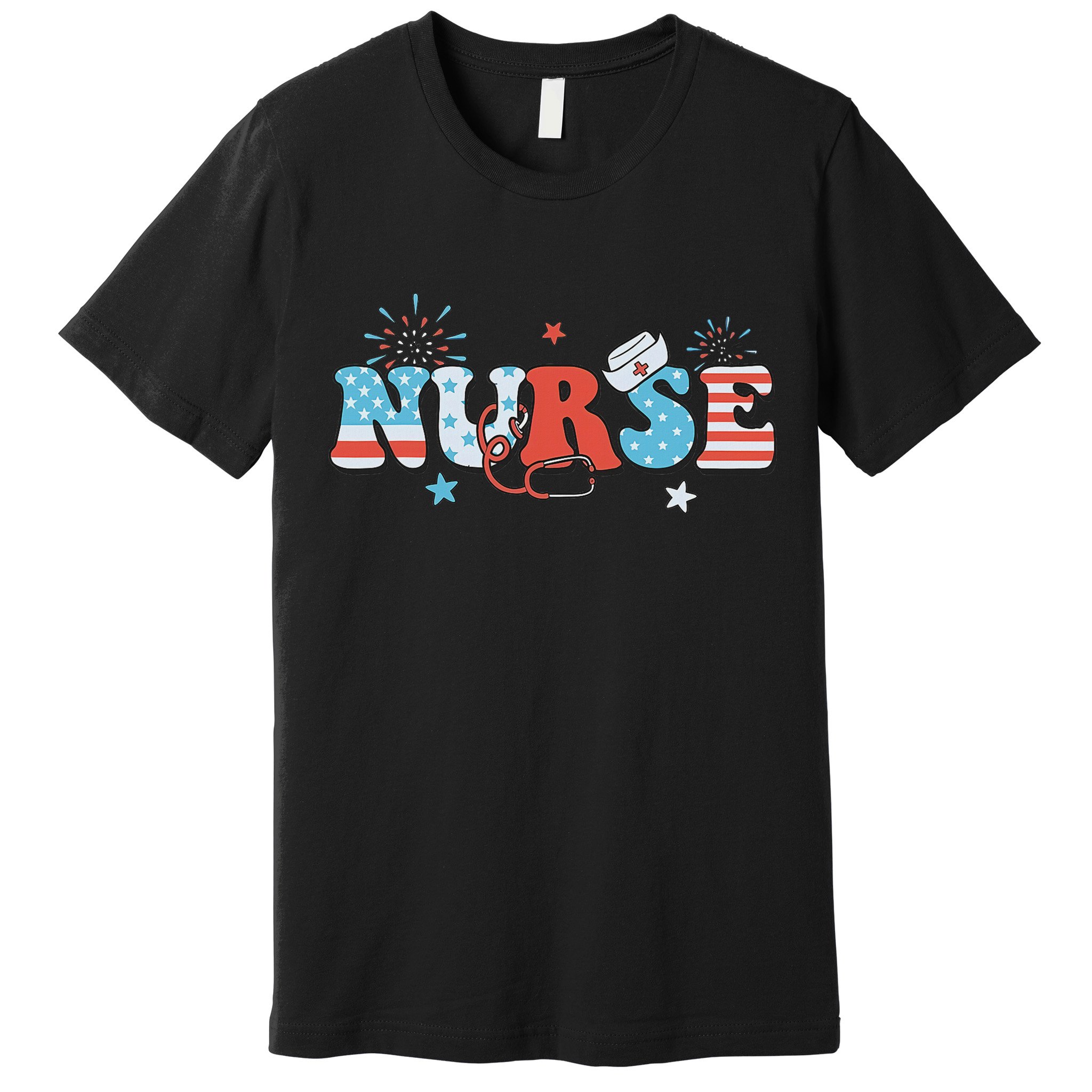 4th July Nurse American Nurse Independence Day Nurse Premium T-Shirt