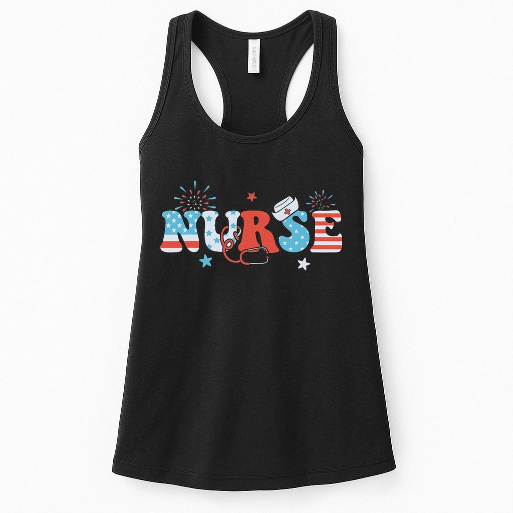 4th July Nurse American Nurse Independence Day Nurse Womens Tank Top