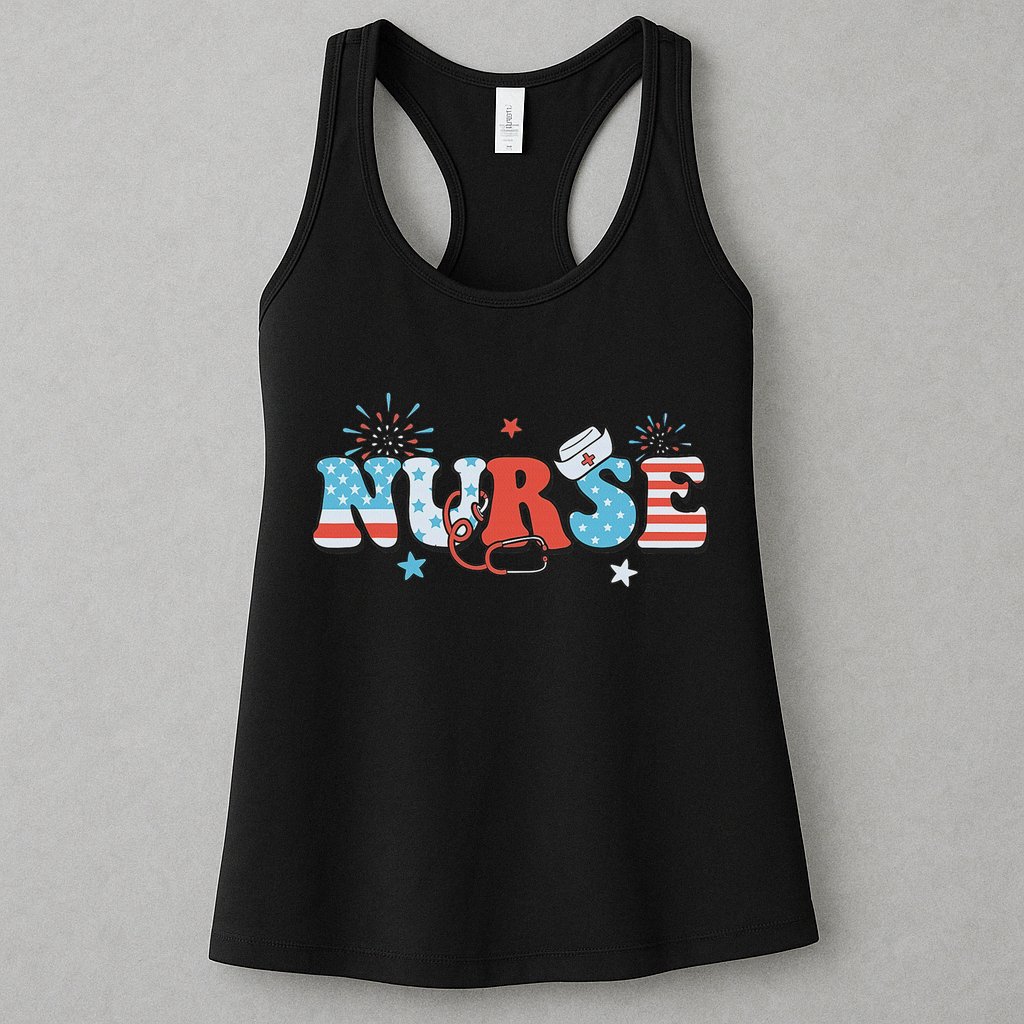 4th July Nurse American Nurse Independence Day Nurse Womens Tank Top