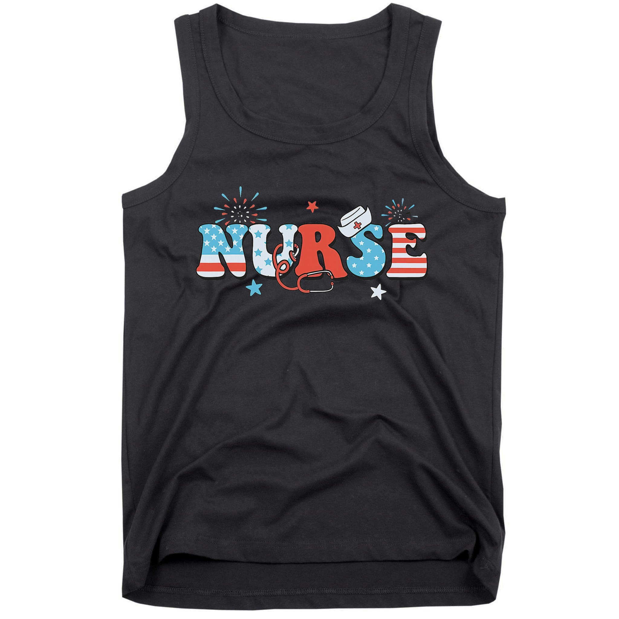 4th July Nurse American Nurse Independence Day Nurse Tank Top