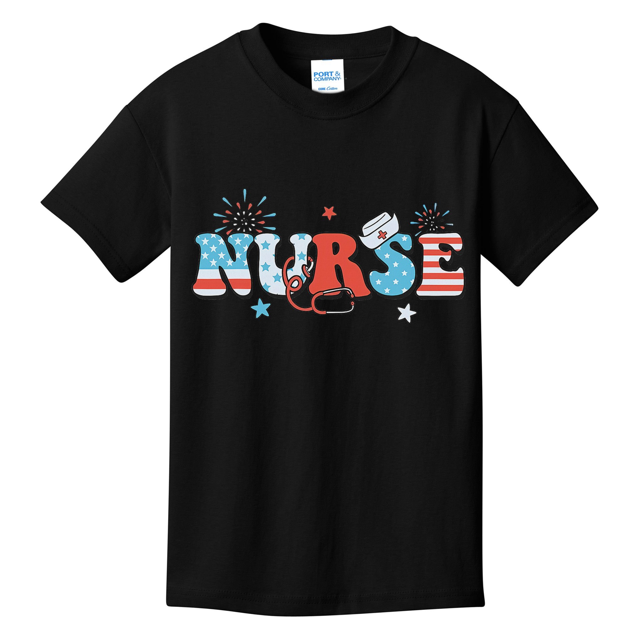 4th July Nurse American Nurse Independence Day Nurse Kids T-Shirt