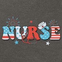 4th July Nurse American Nurse Independence Day Nurse Cotton Canvas Backpack