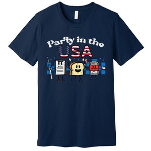 4th July Nurse Party Usa Ativan Scrub Top Patriot Gift Premium T-Shirt