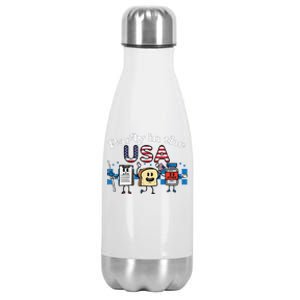 4th July Nurse Party Usa Ativan Scrub Top Patriot Gift Stainless Steel Insulated Water Bottle