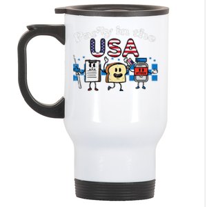 4th July Nurse Party Usa Ativan Scrub Top Patriot Gift Stainless Steel Travel Mug