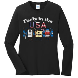 4th July Nurse Party Usa Ativan Scrub Top Patriot Women Ladies Long Sleeve Shirt