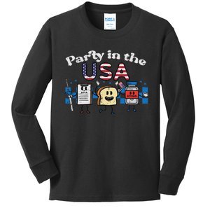 4th July Nurse Party Usa Ativan Scrub Top Patriot Women Kids Long Sleeve Shirt