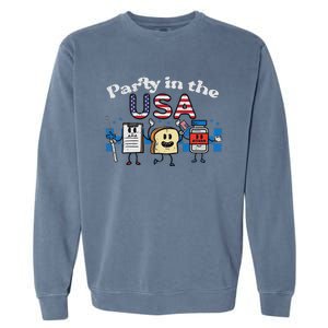 4th July Nurse Party Usa Ativan Scrub Top Patriot Women Garment-Dyed Sweatshirt