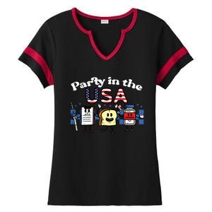 4th July Nurse Party Usa Ativan Scrub Top Patriot Ladies Halftime Notch Neck Tee