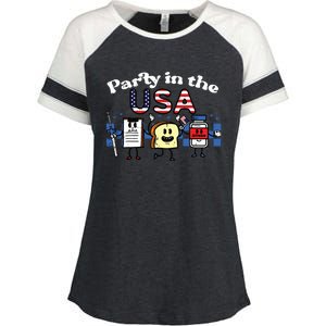 4th July Nurse Party Usa Ativan Scrub Top Patriot Enza Ladies Jersey Colorblock Tee