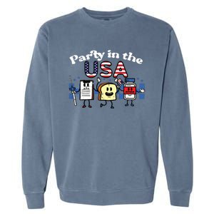 4th July Nurse Party Usa Ativan Scrub Top Patriot Garment-Dyed Sweatshirt