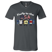 4th July Nurse Party Usa Ativan Scrub Top Patriot V-Neck T-Shirt