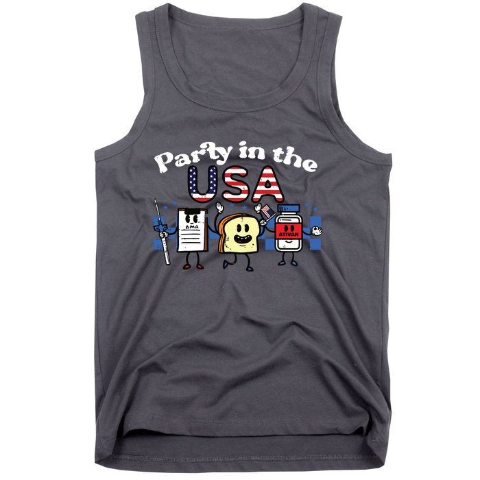 4th July Nurse Party Usa Ativan Scrub Top Patriot Tank Top