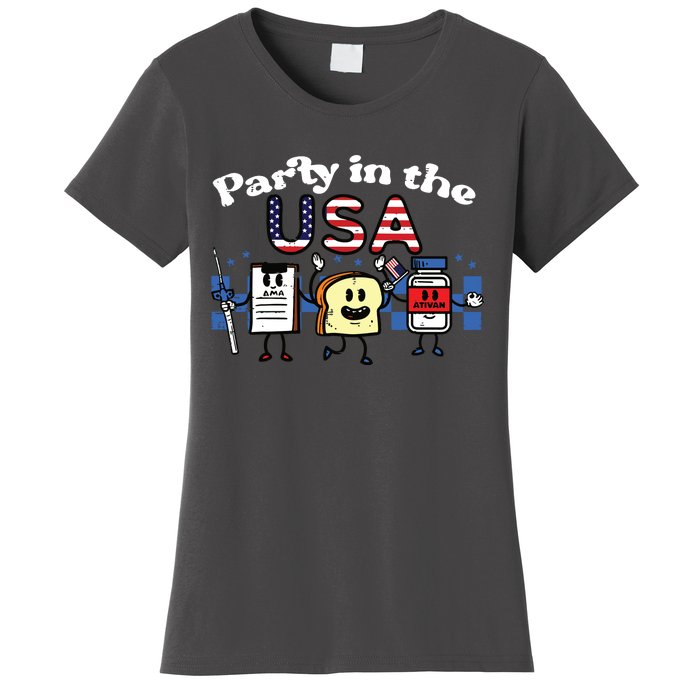 4th July Nurse Party Usa Ativan Scrub Top Patriot Women's T-Shirt